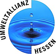 Logo Umweltallianz Hessen mit einem Wassertropfen in der Mitte