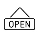 Einzelhandel und Stadtmarketing Icon Open Schild 